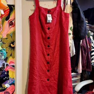 J. Jill Red Midi Dress